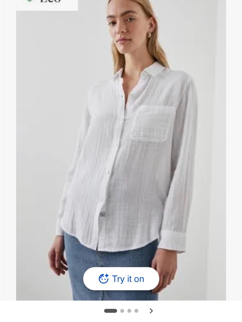 Rails White Button-Down Cotton Gauze Shirt